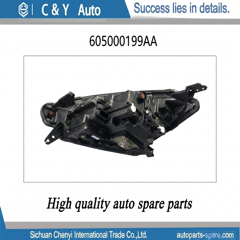605000199AA 605000200AA  Left Front Car Headlight Head Lamp Replacement Parts For Chery Tiggo 7 Pro Tiggo 7 Plus T1E