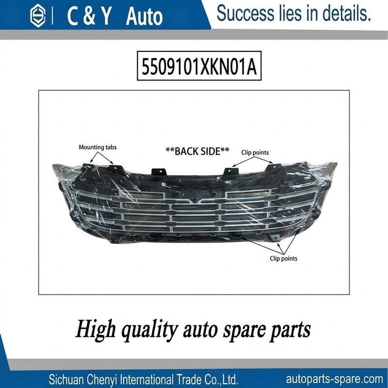 ABS Front Radiator Grille Assembly BMW Gray OEM 5509101XKN01A For HAVAL H6