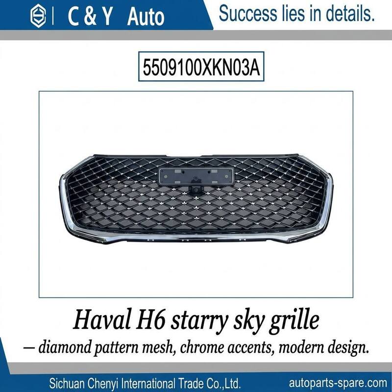 Impact Resistant Front Radiator Grille OEM 5509100XKN03A For HAVAL H6 Great Wall Car Parts