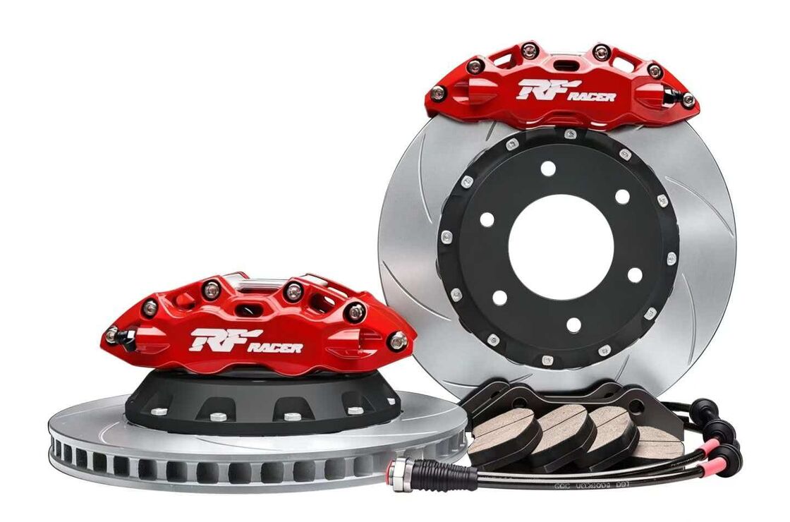 Full Vehicle Modified Brake Kit Complete Set With Calipers Rotors Pads & Braided Lines