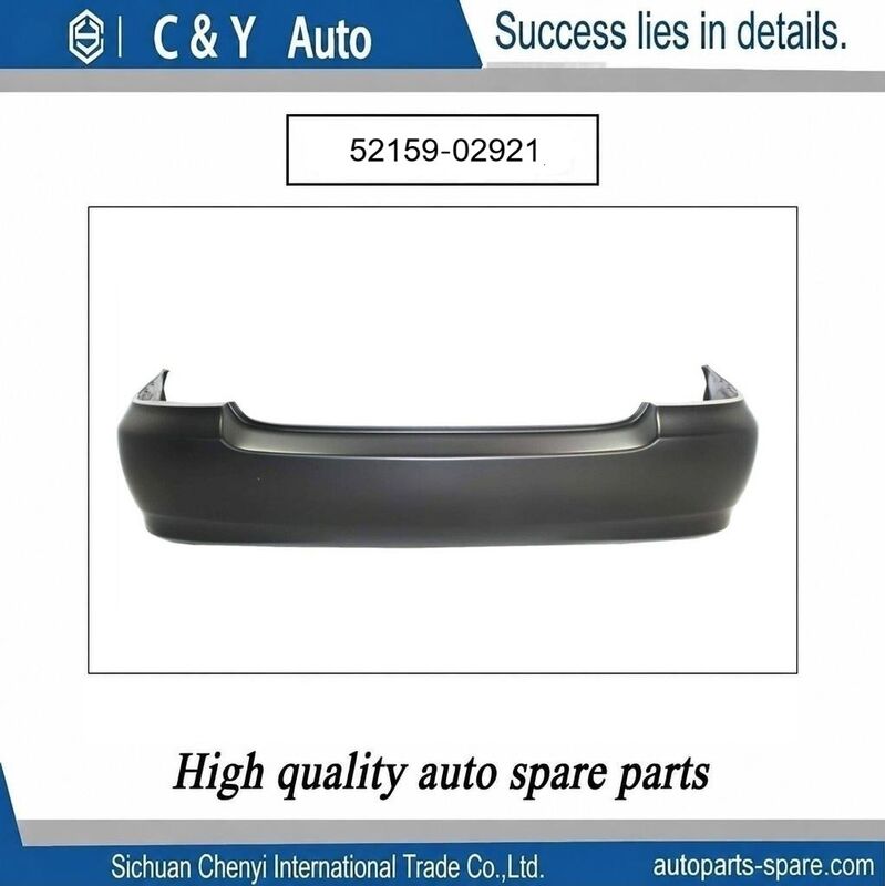 High-impact ABS Plastic Rear Bumper Cover with Direct Bolt-on Fit and Pre-cut Openings for Toyota Corolla