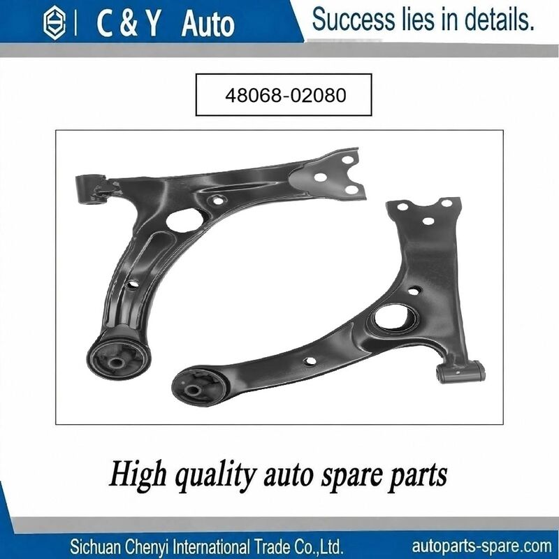 Front Lower Control Arm with Heavy-gauge Stamped Steel and High-density Anti-aging Rubber Bushing for Direct OEM Fitment