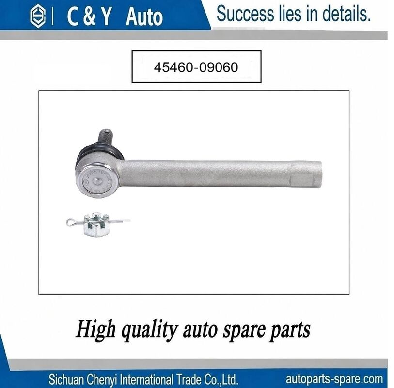 Outer Steering Tie Rod End with Forged Alloy Steel Housing, Wear-Resistant Ball Stud, and Anti-Aging Rubber Dust Boot for Toyota Highlander