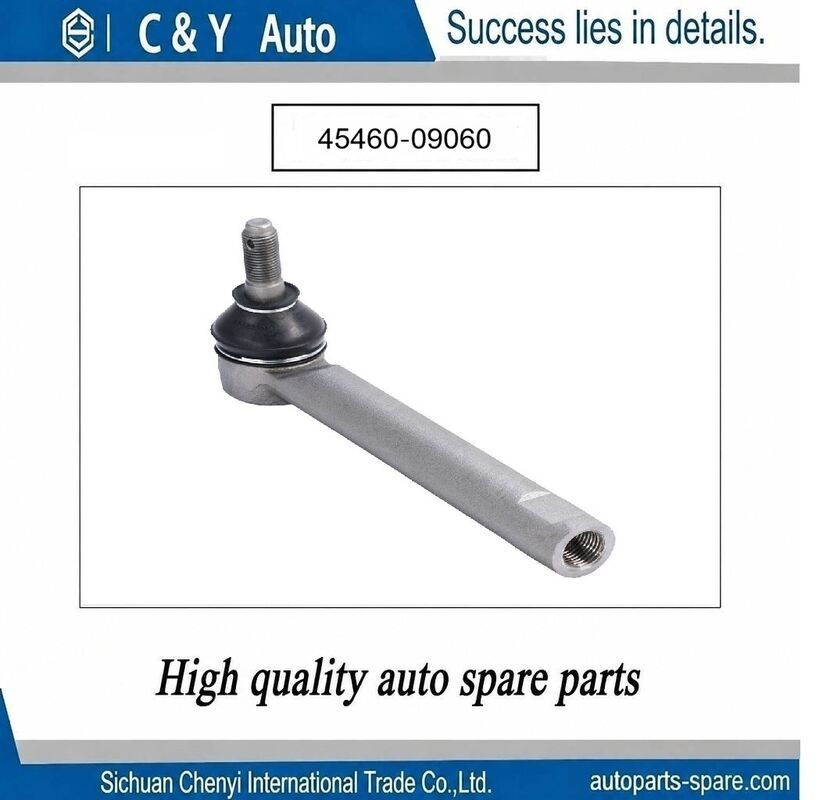 Outer Steering Tie Rod End with Forged Alloy Steel Housing, Wear-Resistant Ball Stud, and Anti-Aging Rubber Dust Boot for Toyota Highlander
